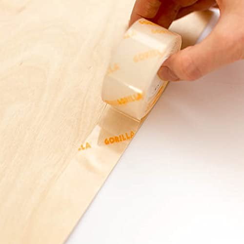 Gorilla Tough & Clear, Double Sided Mounting Tape, Weatherproof, 1" x 60", Clear, Pack of 12 — Residential Use, Standard Application