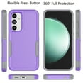 thumbnail image 3 of Galaxy S23 FE 5G Case, 2 in 1 Phone Case for Samsung Galaxy S23 FE 5G 6.4 inch ,Takfox Shockproof Protection Heavy Duty Armor Hard Plastic & Rubber Rugged Bumper Cover,Purple, 3 of 12