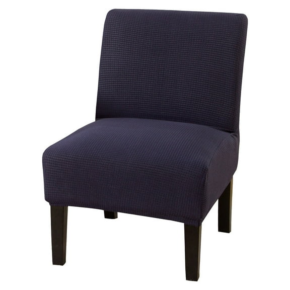 CJC Armless Accent Chair Covers Stretch Couch Slipcovers Removable Furniture Protector Covers for Home Hotel, Navy Blue