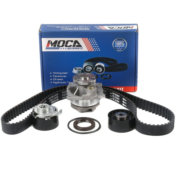 MOCA AUTOPARTS Timing Belt Kit with Water Pump Set Fit for 2001-2004 Ford Escape & Mazda Tribute 2.0L