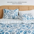 thumbnail image 3 of Coastal Inspired Reversible Quilted Coverlet Set with Shams, 2-Piece, Twin / Twin XL Size, 3 of 6