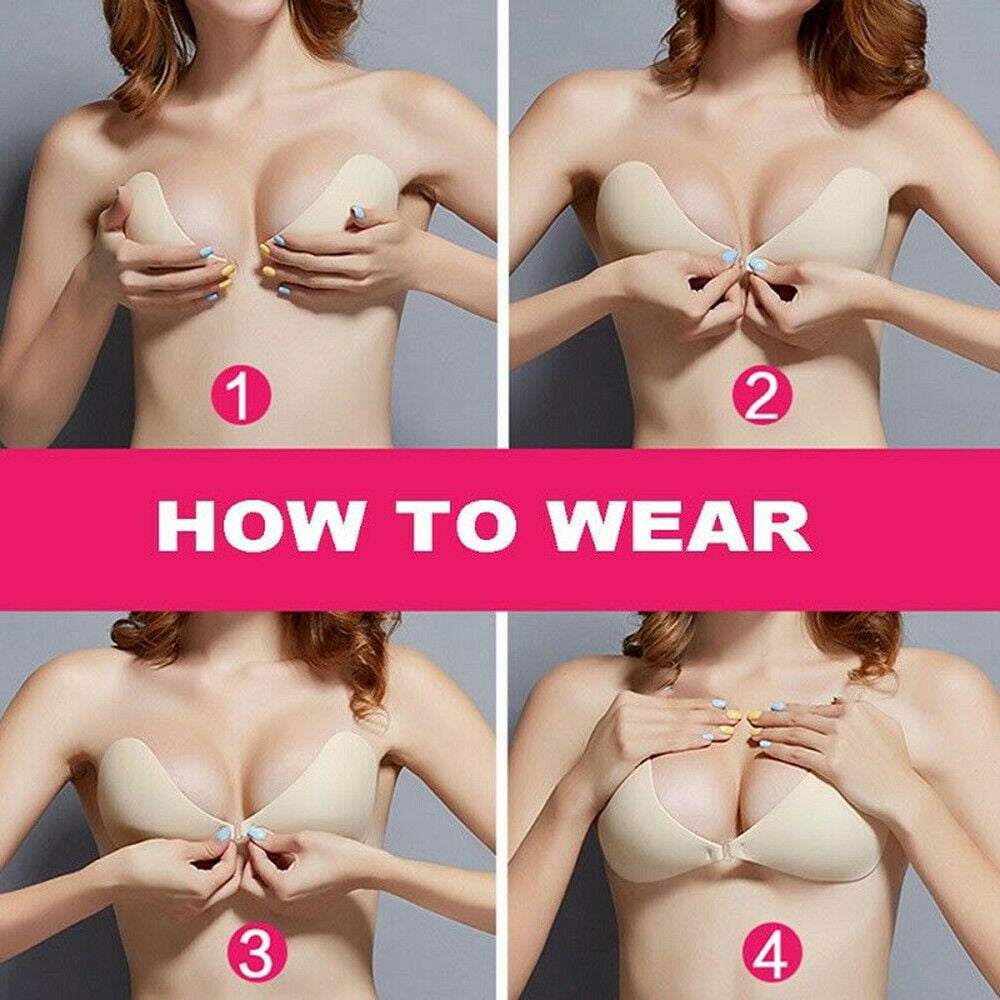 Buy Eagle Enterprise Women's Silicone Gel Invisible Self-Adhesive Stick-on  Push Up Strapless Bra at