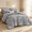 Dark Gray-Queen (90"x90"), variant on Queenforter Size Set 7 Piece Grey Dandelion Flbed In A Bag