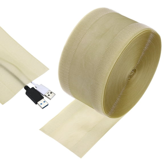 Carpet Cord Cover, 40ft Floor Cover Cord Strip Wire Protector Cable Management for Office Home, Khaki