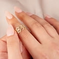 thumbnail image 3 of 14k Rose Gold Hearts Double Band Love Ring (Size 4), 3 of 4