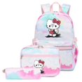 thumbnail image 1 of Sanrio-mochila de Hello Kitty para niños y niñas, morral escolar de colores con bolsa de almuerzo para estudiantes, mochila de viaje, 3 unidades por juego, 1 of 4