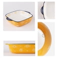 thumbnail image 4 of Household Dinner Plate Vegetable Plate Baking Baking Dish Lovely Hand-painted Plate Double Ear Bowl Ceramic Baked Rice Plate, 4 of 5