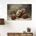 thumbnail image 2 of Vintage Christmas Canvas Wall Art, The Christmas Pinecone Still Life Art Poster, Holiday Christmas Pictures Wall Decor Size 24''x36''-Gategoo, 2 of 5