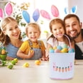 thumbnail image 4 of Antqov Easter Bunny Basket Bags for Kids, Cute Bunny Carrots Patterns Eggs Basket Candy Bags Personalized Canvas Bucket for Party Holiday Birthday Home Supplies, Gifts, 4 of 6