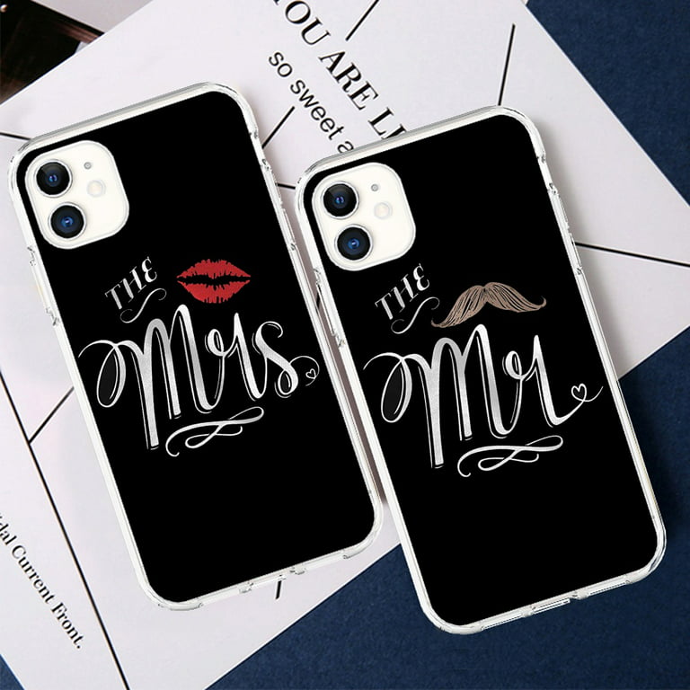Fashion Stitch Gifts for Couples Mr Mrs Vintage Cell Phone Cases iPhone 5C/X/XR/XS Max/11/12Mini/13Pro Max for Samsung Galaxy for Huawei Mate 30 Lite - Walmart.com