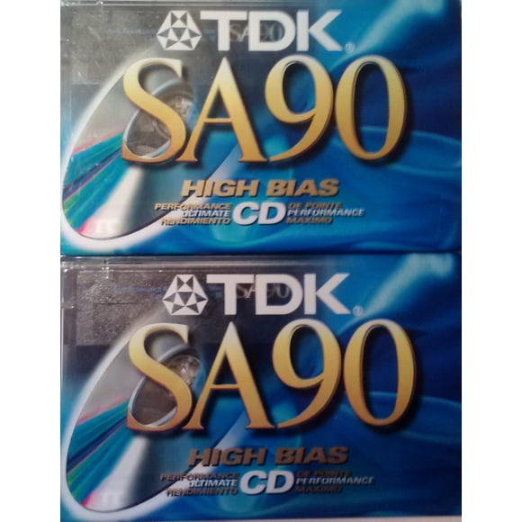 TDK SA90 Ruban Adhésif Haute Biais - Lot de 2