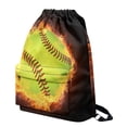 thumbnail image 2 of Xoenoiee Softball Water Print Drawstring Backpack for Men Women, Waterproof Gym Bag Sackpack Sports Bag Draw String Backpacks for Cycling Basketball Soccer Yoga, 2 of 8