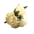 thumbnail image 1 of Ounissouiy Flores artificiales de peonía de seda rosa, decoración DIY para el hogar, boda, ramo grande de alta calidad, accesorios de espuma, Type11 NO11, 1 of 6
