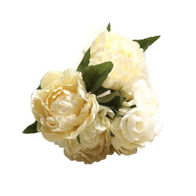 Ounissouiy Flores artificiales de peonía de seda rosa, decoración DIY para el hogar, boda, ramo grande de alta calidad, accesorios de espuma, Type11 NO11