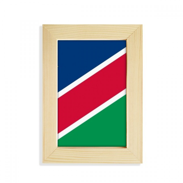 Namibia bandera nacional África país Escritorio de madera Arte Pintura 5x7 pies Marco de foto