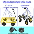 thumbnail image 6 of LKIJYG Steel Garden cart Tools cart Heavy Duty Steel cart with Removable Sides 10 inch Solid Wheel Capacity(Yellow), 6 of 6