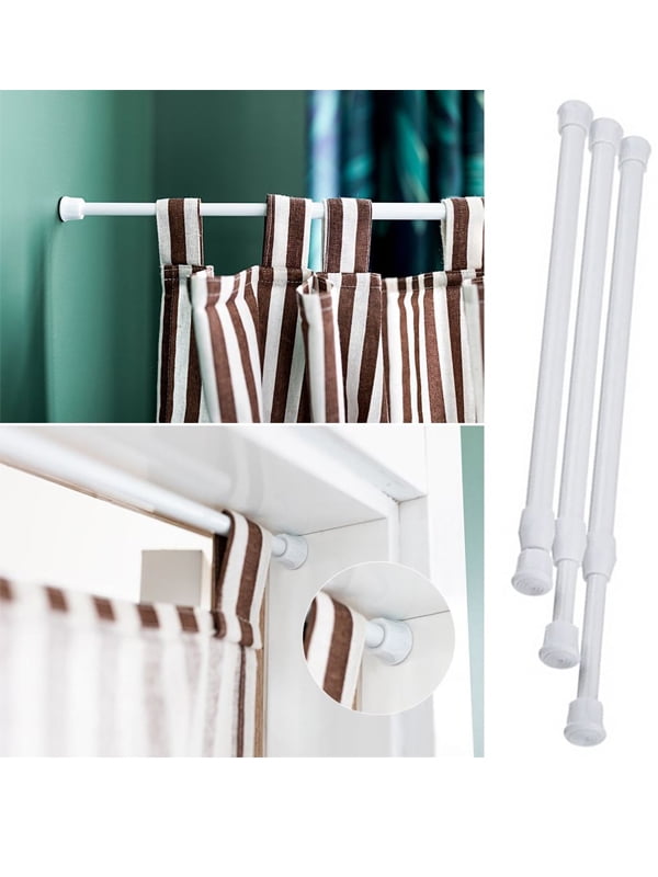 Multifunctional Extendable Net Loaded Voile Tension Window Curtain Rail Pole Rod 