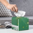 thumbnail image 6 of Kdxio Christmas Green Print Tissue Box Cover,Square Decorative PU Leather Facial Paper Case Organizer Holder Dispenser for Bathroom,Night Stands,Desk,Car 5.2''X5.2''X5.2'', 6 of 8