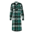 thumbnail image 6 of SYMOID Womens Green Plaid Shacket - Oversized Long Sleeve, Lightweight for Spring Fall, Relaxed Fit, S-XXL,Size L, 6 of 6