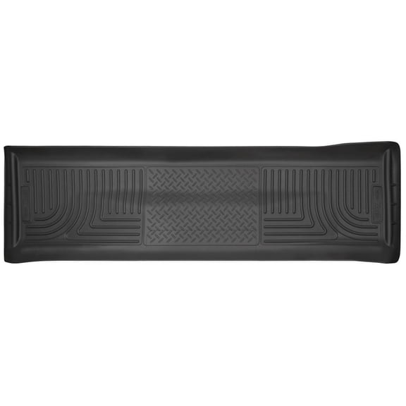 Husky Liners 19701 Weatherbeater Floor Mat Fits 2011-2016 Ford F-250/F-350/F-450 Crew Cab w/w/o Manual Transfer Case/Foot Rest 2nd Row Liner 1pc Black
