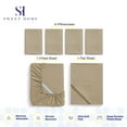 thumbnail image 3 of Sweet Home Collection 1500 Series 6 Piece Ultra Soft Microfiber Sheet Set, King, Taupe, 3 of 5