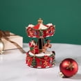 thumbnail image 2 of Northlight Santa with Sleigh and Reindeer Animated Musical Christmas Carousel - 6.5", 2 of 5