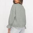 thumbnail image 6 of Mifsaly Womens Crew Neck Sweatshirts Flare Sleeve Ruched Solid Elastic Hem Casual Shirts Loose Fit Soft Comfortable Pullover Tops, 6 of 8