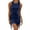 Navy blue, variant on Lace-Up Women Sleeveless Solid Color Slim Fit Party Dress Skinny Party Club Mini Dress