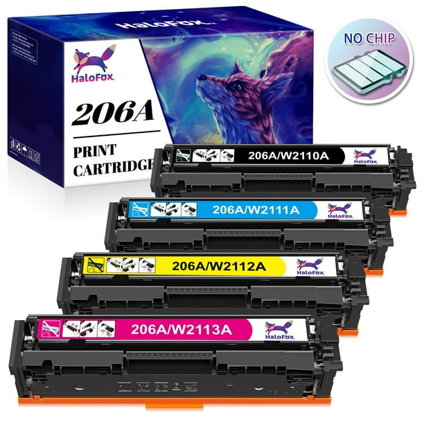 HaloFox Compatible Toner for HP 206A W2110A Toner Cartridge for Color