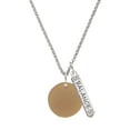thumbnail image 1 of Delight Jewelry Acrylic 7/8" Disc Goldtone Silvertone Balance Bar Charm Necklace, 23", 1 of 4