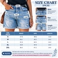 thumbnail image 5 of Wevis Women's High Waisted Denim Shorts, Distressed Jean Shorts with Rolled Cuff Hem, Five Pocket Casual Summer Shorts, 5 of 5