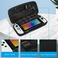 thumbnail image 3 of Fintie Carrying Case for Nintendo Switch OLED Model 2021/Switch 2017, Hard Shell Shockproof Protective Cover Travel Bag, w/10 Game Card Slots for Switch Console Joy-Con & Accessories, Galaxy, 3 of 9
