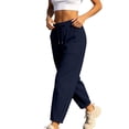 thumbnail image 4 of Vhkiploz Plus Size Wide Leg Pants for Women's Drawstring High Stretchy Waist Joggers Solid Hiking Running Vacation Trousers, 4 of 8