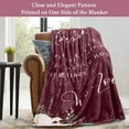 thumbnail image 4 of XZYG Grandma Birthday Blanket from Granddaughter Grandkids Grandma Blanket Super Soft Throw Burgundy Warm and Comfy Throw Blanket(40*50inch), 4 of 6
