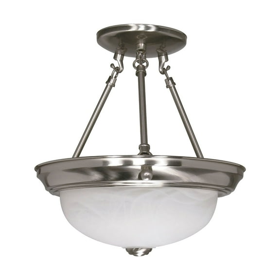 Nuvo Lighting 2 Light - 11" - Semi-Flush - Alabaster Glass