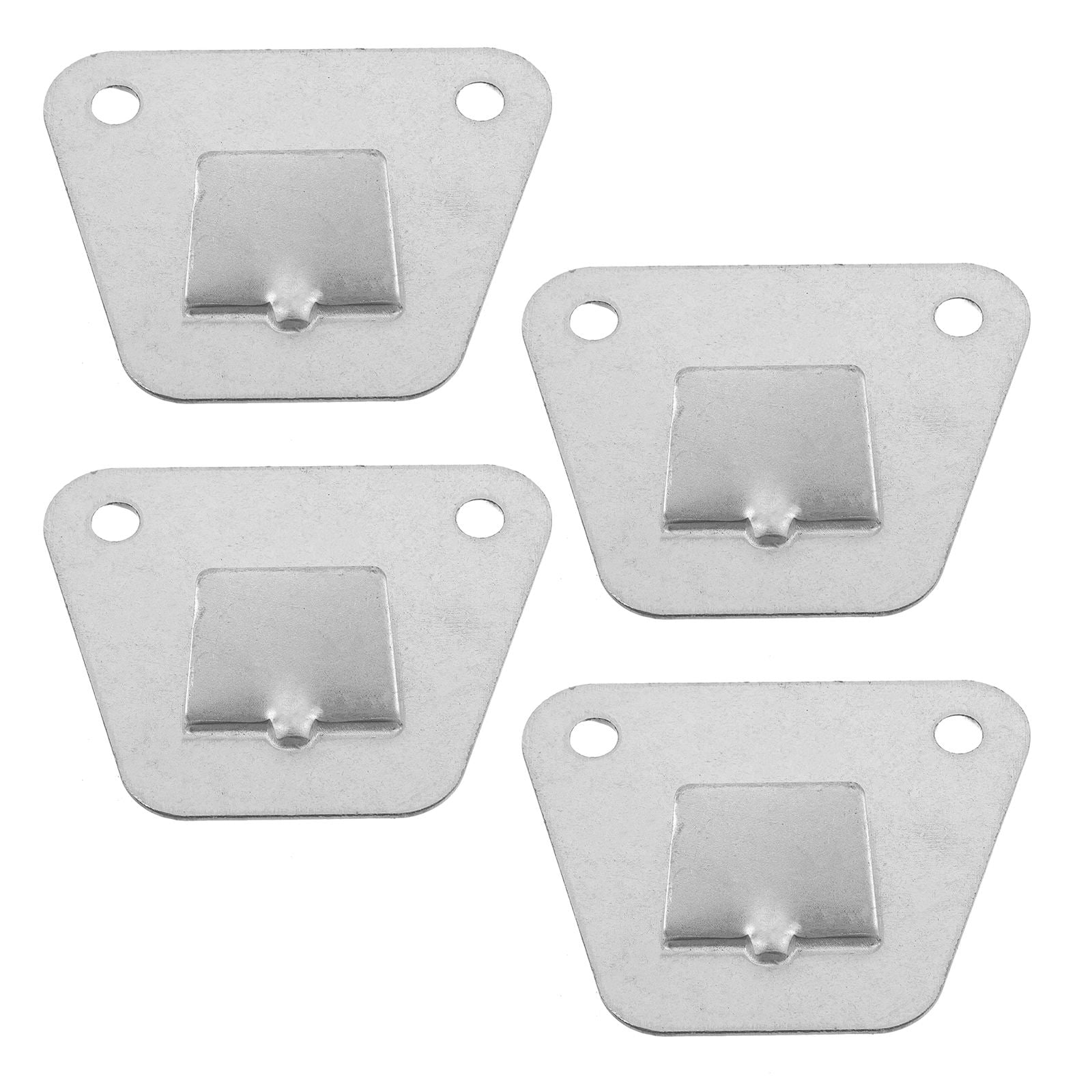 Amosfun 4-Pack Heavy Duty Plated Metal Wall Mount Plates with Hooks for Range Hood Installation