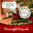 thumbnail image 4 of Merry Christmas Floral Wreath Ceramic Ornament - Beautiful Classic Design - 3 Inch Christmas Tree Round Ornament - Xmas Holiday Decor - String Included - ORN0011, 4 of 5
