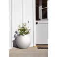 thumbnail image 6 of Veradek Strata Series Sphere Plastic-Stone Round Planter - White, 6 of 9