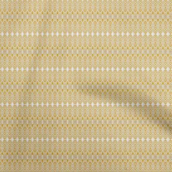 oneOone Cotton Poplin Yellow2 Fabric Flame Stitch Craft Projects Decor Fabric Printed By The Yard 56 Inch Wide