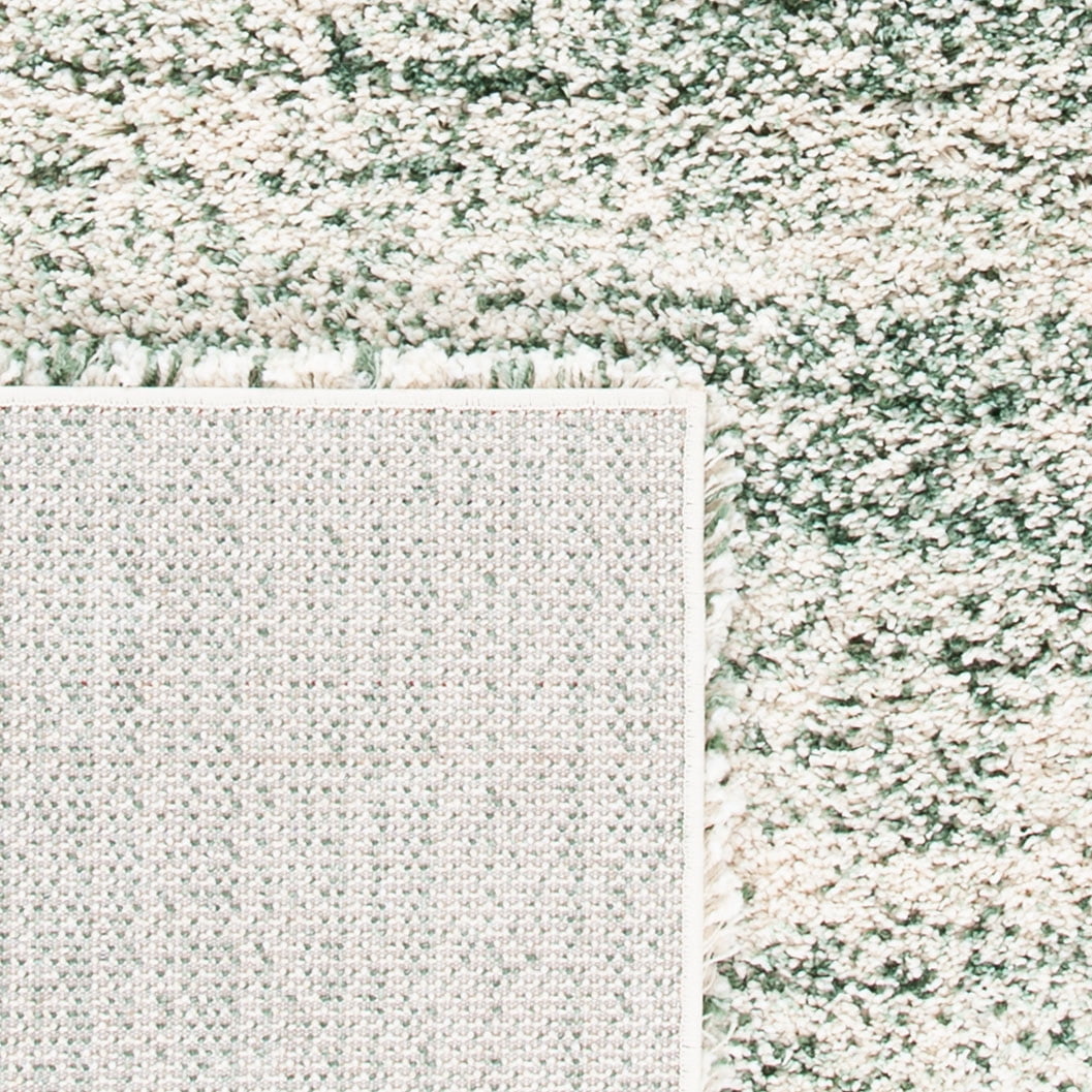 SAFAVIEH Hudson Shag Jaden Striped Area Rug, Ivory/Green, 8' x 10'
