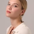 thumbnail image 4 of YOUNGYUE 14K Gold Plated Braided Hoop Earrings for Women, Woven Twist Round Hoops, 30/40/50mm, 4 of 8