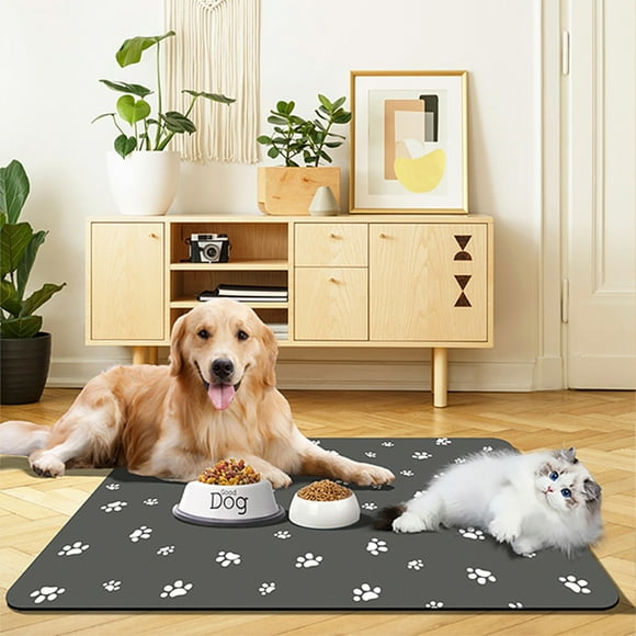 Chmadoxn Bathroom Rugs, Rugs for Living Room, Pet Feeding Mat Absorbent Dog Food Mat No Stains Dog Mat For Food And Water, Easy Clean Dog Bowl Mat Puppy Supplies Dog Accessories & Products Door mats