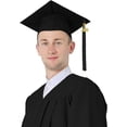 thumbnail image 5 of Unisex Adult Matte Graduation Cap with Tassel Polyester Mortarboard Hat Adjustable Elastic Band for College High School Doctoral Commencement Ceremony, 5 of 5