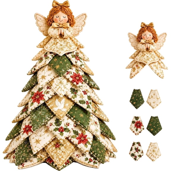 2026 New 3D DIY Quilted Christmas Tree Kit Patchwork Craft Set Upgrade Handmade Christmas Patchwork Fabric Diy Decor Kit, Creative DIY Gift for Adults Beginners and Craft Lovers