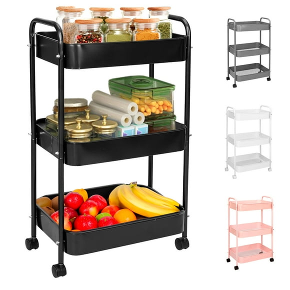 Carrito Organizador De Metal Transportador Metálico Ruedas