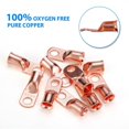thumbnail image 3 of 20PCS 1/0 AWG Gauge Copper Lugs W/ BLACK & RED Heat Shrink Ring Terminals Wire, 3 of 12