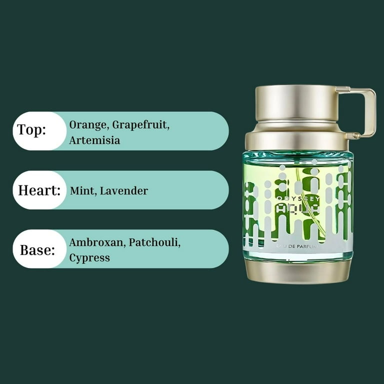 Armaf Men's Odyssey Aqua EDP Spray 2.02 oz, Woody Aromatic