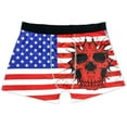 thumbnail image 6 of Skull Boxer Briefs for Men American Flag Novelty Underwear, 6 of 7