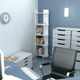 thumbnail image 6 of Alice 67" 5-Shelf Corner Bookcase White, 6 of 7