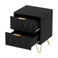 thumbnail image 4 of Topcobe Modern Nightstand with 2 Drawers, Wooden Bedside Table for Bedroom Living Room, Black, 4 of 7